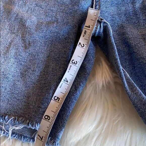We The Free Button Fly Blue Distressed Denim Cutoff Shorts Festival Conc… - Picture 8 of 14